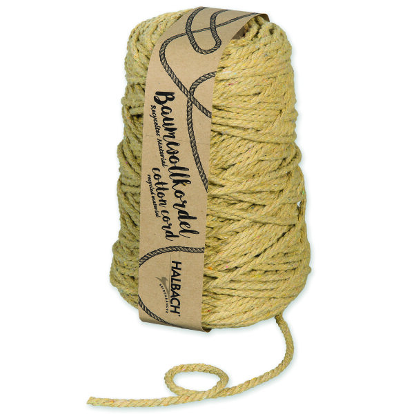 Baumwollkordel, waschbar 30°, stroh, 500 g / ca. 80 m