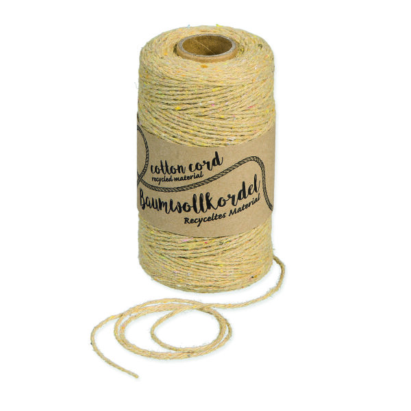 Baumwollkordel, waschbar 30°, stroh, 80 g / ca. 220 m