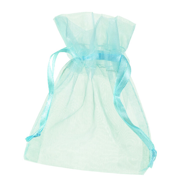 Beutel Organza 7 x 9 cm hellblau 12 St
