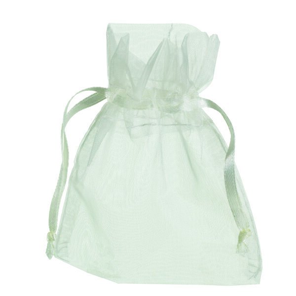 Beutel Organza 7 x 9 cm creme 12 St