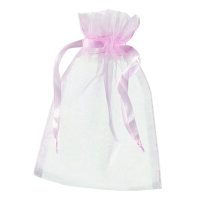 Beutel Organza 12,5 x 17 cm rosa 12 St