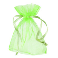Beutel Organza 7 x 9 cm hellgrün 12 St