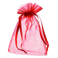 Beutel Organza 12,5 x 17 cm  rot 12 St.