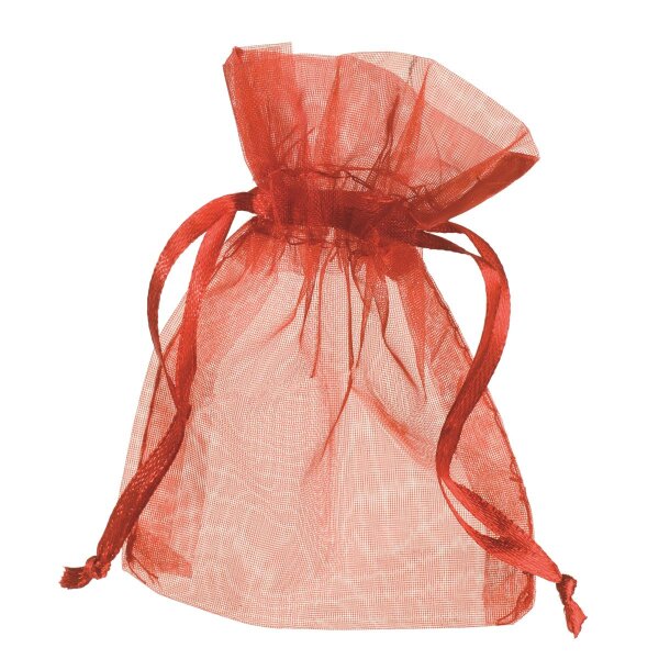 Beutel Organza 7 x 9 cm rot 12 St