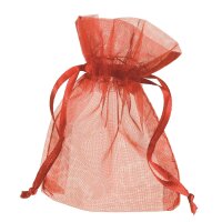 Beutel Organza 7 x 9 cm rot 12 St