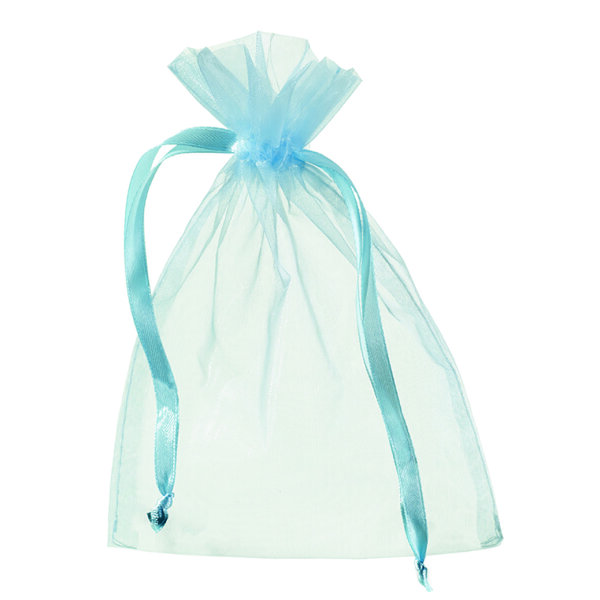 Beutel Organza 12,5 x 17 cm hellblau 12 St
