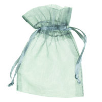 Beutel Organza 7 x 9 cm silbergrau 12 St