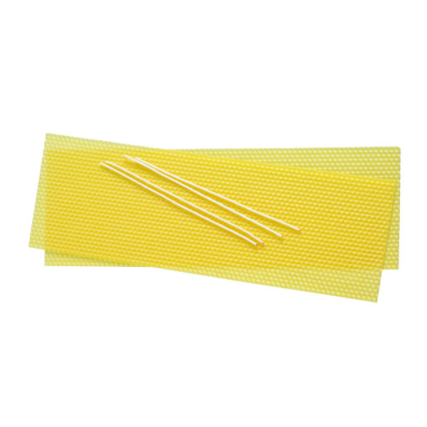 Bienenwachswaben, 2 Platten + 4 Dochte