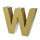 Buchstabe, W - H 17,5 x B 21,8 x T 5,5 cm