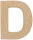 Buchstabe, D - H 10 x B 8,2 x T 3 cm