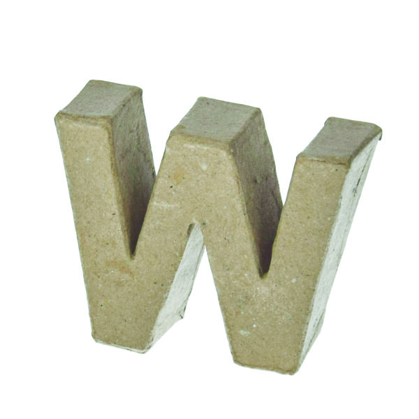 Buchstabe, W - H 5 x B 6,4 x T 2 cm