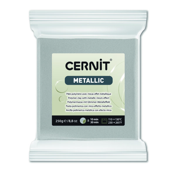 Cernit Metallic  silber, 250 g