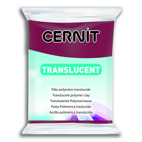 Cernit Translucent  bordeauxrot, 56 g