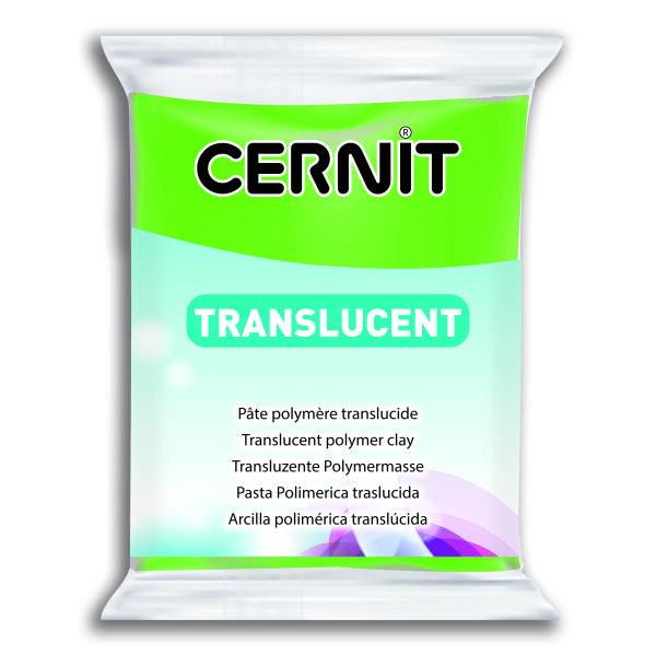 Cernit Translucent  zitronengrün, 56 g