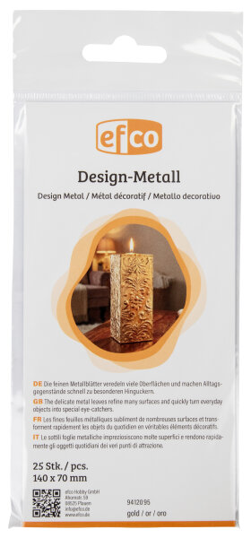 Design-Metall Blattmetall, 14 × 14 cm
