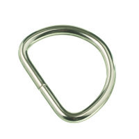 D-Ring, geschweißt, vernickelt, 1 Stück