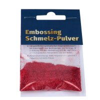 Embossing-Schmelz-Pulver  rot superglitzer, 10 g