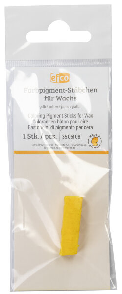 Farbpigment-Stäbchen, für Wachs, gelb 20 St.