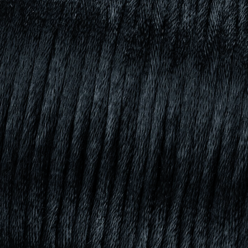 Flechtkordel Satin  schwarz