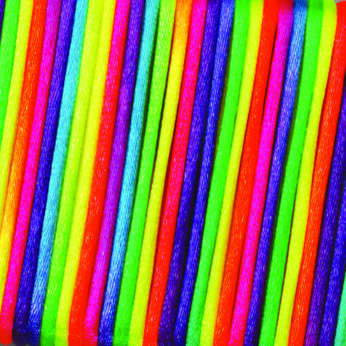 Flechtkordel Satin regenbogen 50 m