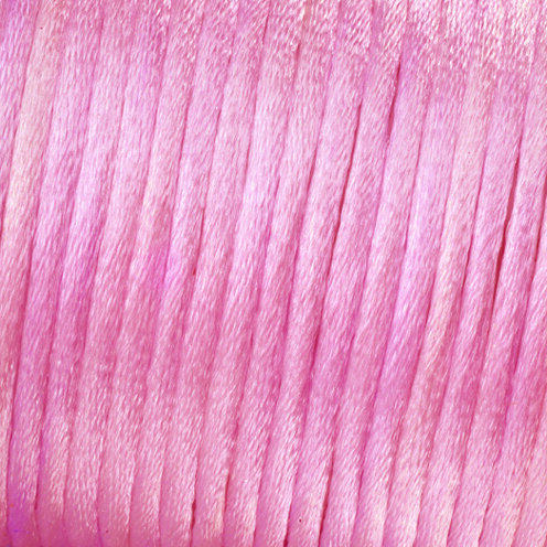 Flechtkordel Satin  rosa 50 m