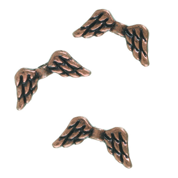 Flügel Perle Metall  kupfer 100 St.