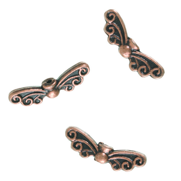 Flügel Perle Metall  kupfer 100 St.