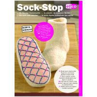 Flyer 4-sprachig, Sock-Stop  2-seitig