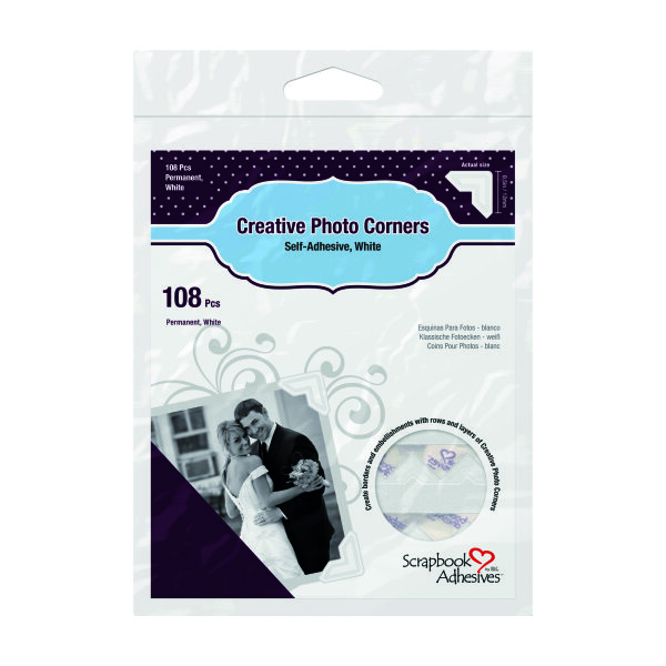 Foto-Ecken, Klassik, weiß, 108 Stk.