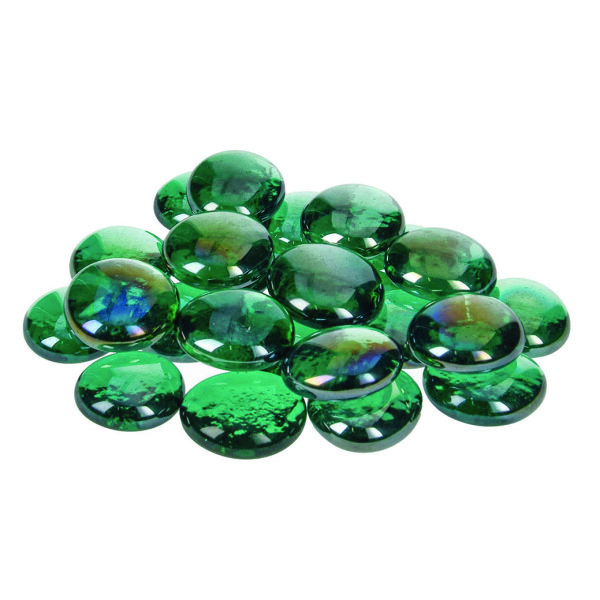 Glas-Nuggets  grün 100 g / ~ 20 Stk. 18 - 20 mm