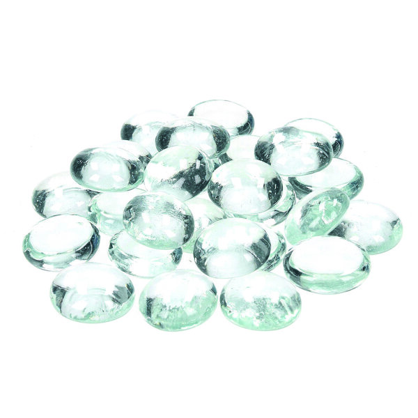 Glas-Nuggets  glasklar 100 g / ~ 20 Stk.18 - 20 mm
