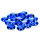 Glas-Nuggets irisierend  hellblau 100 g / ~ 20 Stk.