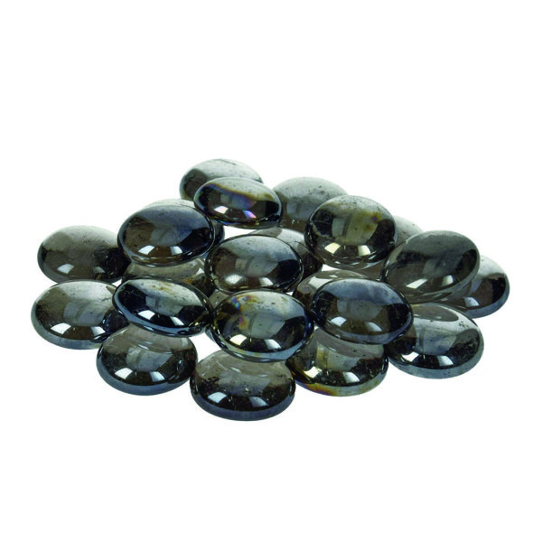 Glas-Nuggets irisierend  schwarz, 18 - 20 mm 100 g