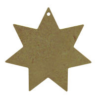 Gomille, Stern mit Loch, 10 x 10 x 0,5 cm