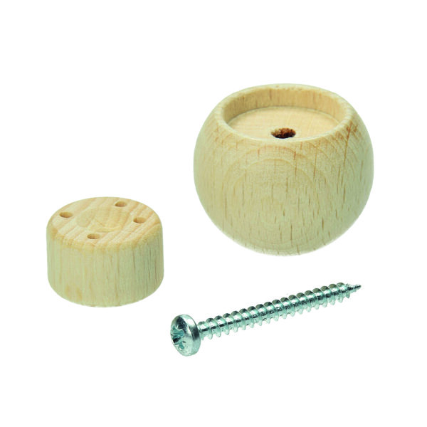 Holzgriff für 4 St. Filznadeln, 3 - tlg / unmontiert, roh, 1 St.