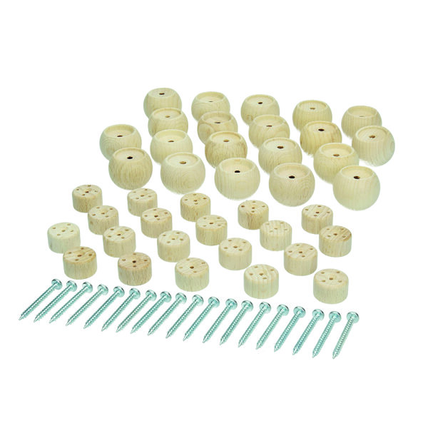 Holzgriff für 4 St. Filznadeln, 3 - tlg / unmontiert, roh 20 St.