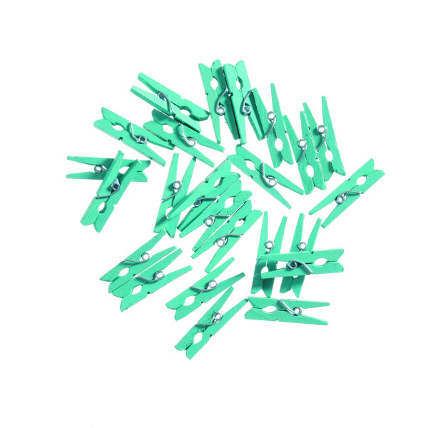 Holzklammern  hellblau, 30 mm 24 Stk.