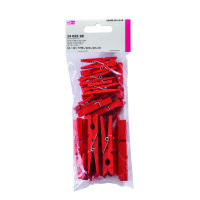 Holzklammern  rot, 30 / 45 / 72 mm 12 / 12 / 6 Stk.