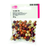 Holzperlen, Ton in Ton, braunmix, 8 mm / ø 2,3 mm...