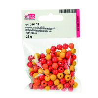 Holzperlen, Ton in Ton, gelbmix, 8 mm / ø 2,3 mm 25 g
