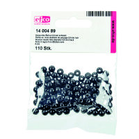 Holzperlen, 6 mm Bohr ø 2,0 mm, schwarz, 110 Stk.