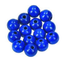 Holzperlen Bohr ø 30 mm blau 30 Stk.