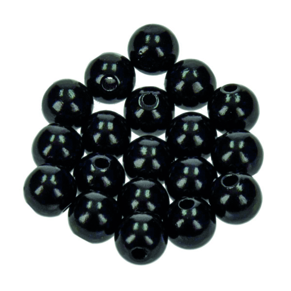 Holzperlen Bohr ø 25 mm schwarz 53 Stk.