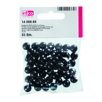 Holzperlen, 10 mm Bohr ø 2,5 mm, schwarz, 53 Stk.