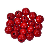 Holzperlen Bohr ø 25 mm rot 53 Stk.