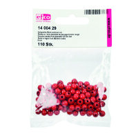 Holzperlen, 6 mm Bohr ø 2,0 mm, rot, 110 Stk.