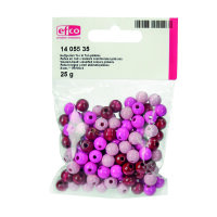 Holzperlen, Ton in Ton, pinkmix, 8 mm / ø 2,3 mm 25 g
