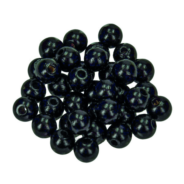Holzperlen Bohr ø 23 mm schwarz 80 Stk.
