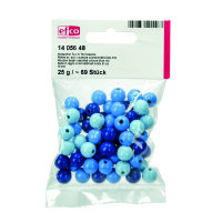 Holzperlen Ton in Ton blaumix 25 g / ~ 69 Stück