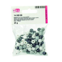 Holzperlen, Ton in Ton, schwarz-weiß Mix, 8 mm / ø 2,3 mm 25 g